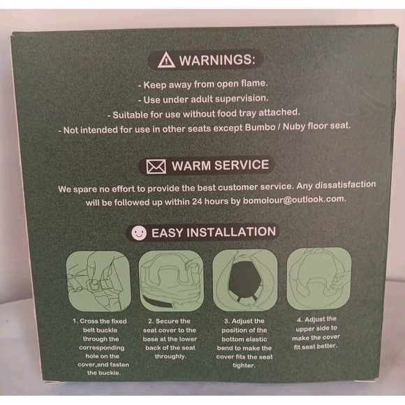 Bumbo Floor Seat Cover Green Forest Animals Baby Safety Strap Ready Anti Slip - Picture 4 of 7